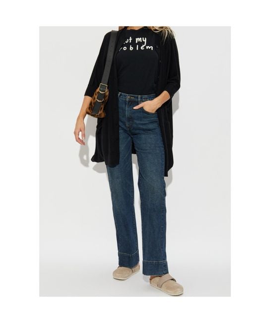 R13 Blue Logo-Patch Jeans