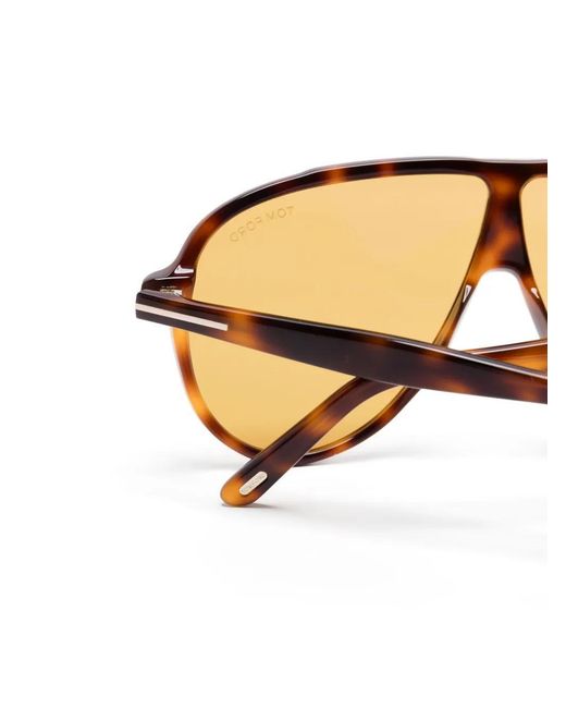Tom Ford Natural Eyewear Oversized Pilot Frame Sunglasses for men