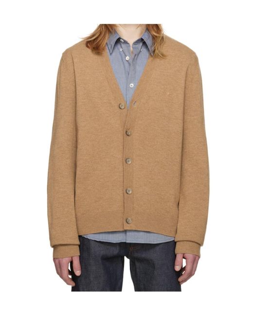 A.P.C. Natural Samuel Button-Down Cardigan for men