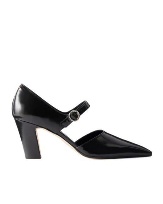 Aeyde Black Pointed-Toe Mary Janes