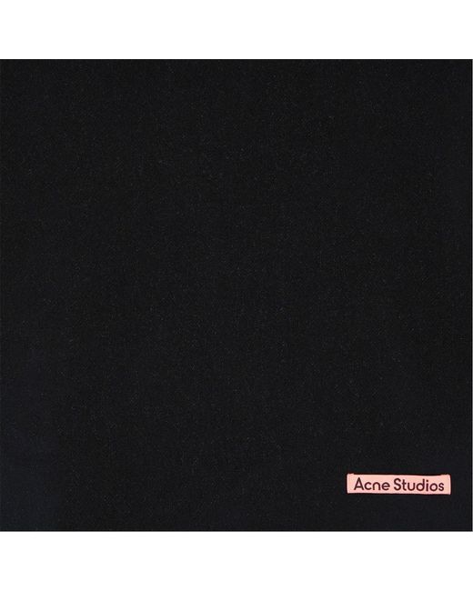 Acne Black Fringed Trim Scarf