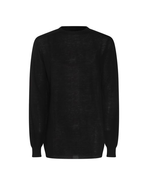 Rick Owens Black Oversized Level' Sweater for men