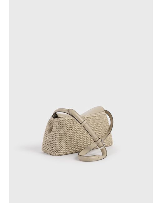 Totême  Natural Twist-Lock Fastening Leather Clutch Bag