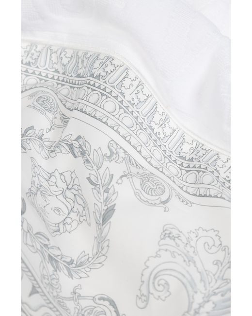 Versace White Pattern Towel for men