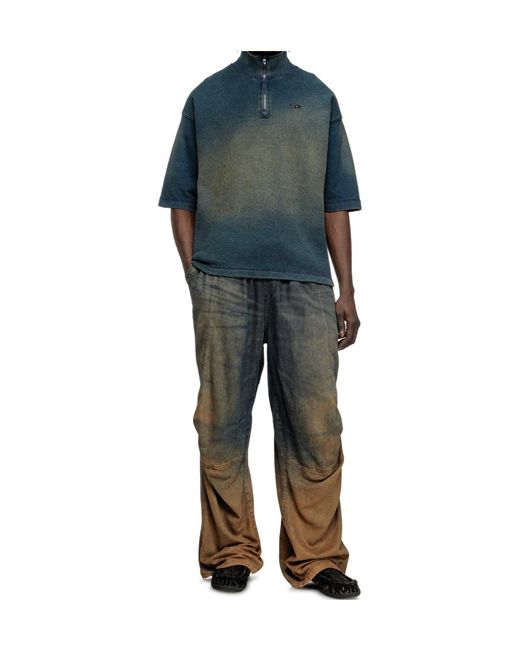 DIESEL Blue Wafycol-New Sweatshirt for men