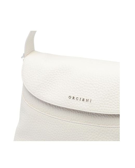 Orciani White Nana Soft Strap Shoulder Bag