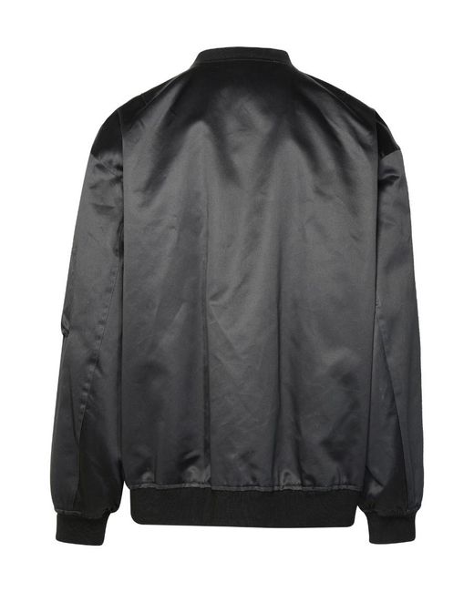 Jil Sander Black Zip-Up Bomber Jacket for men