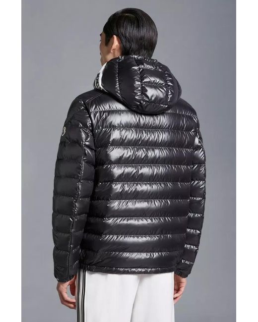 Moncler Black Zip-Up Padded Jacket for men
