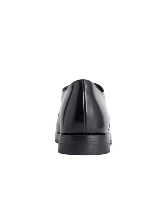 Raf Simons Black Lace-Up Leather Brogues for men