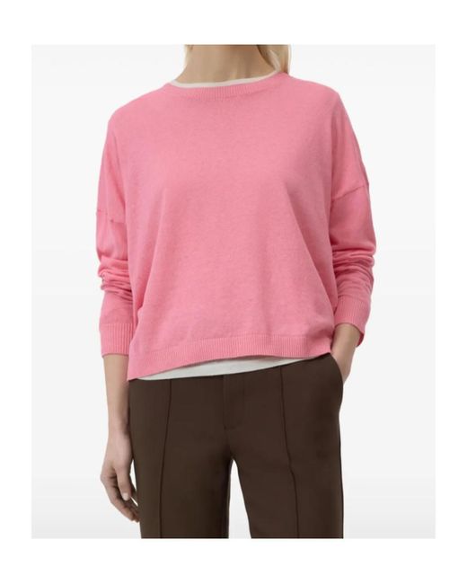 Closed Pink Crew Neck Long-Sleeve Sweater