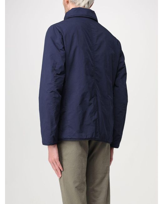 Aspesi Blue Double-Breasted Lapel Casual Jacket for men