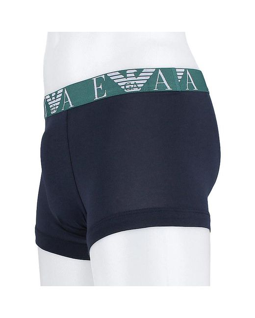 Emporio Armani Blue Elastic Waist Boxer Underwear 2-Piece Set for men