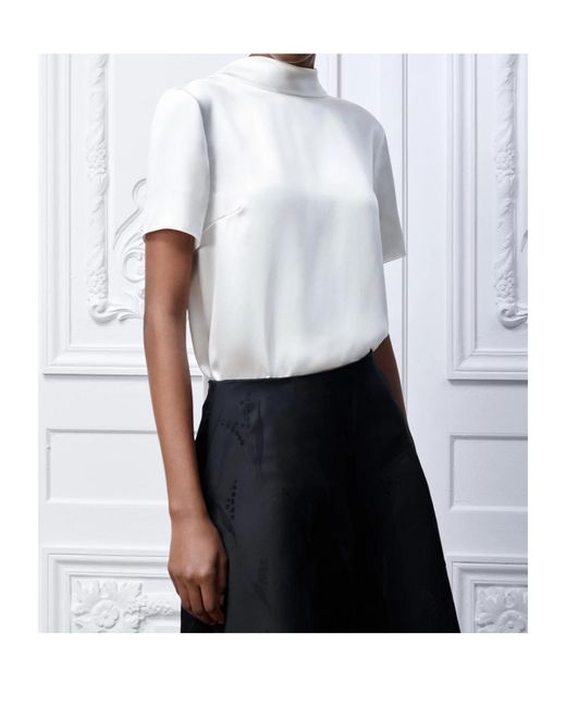 Dior White Blouse With Rear Tie