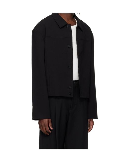 Entire studios Black Craft Cropped Jacket
