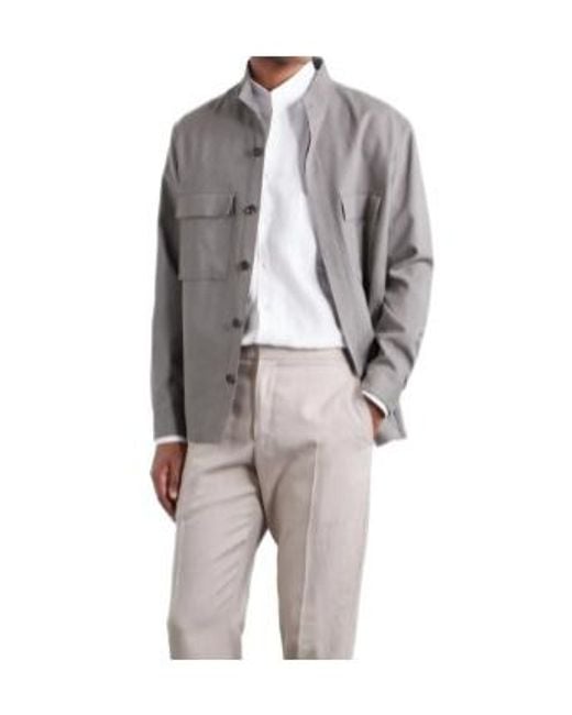 Zegna Green High Neck Oasi Shirt Jacket for men