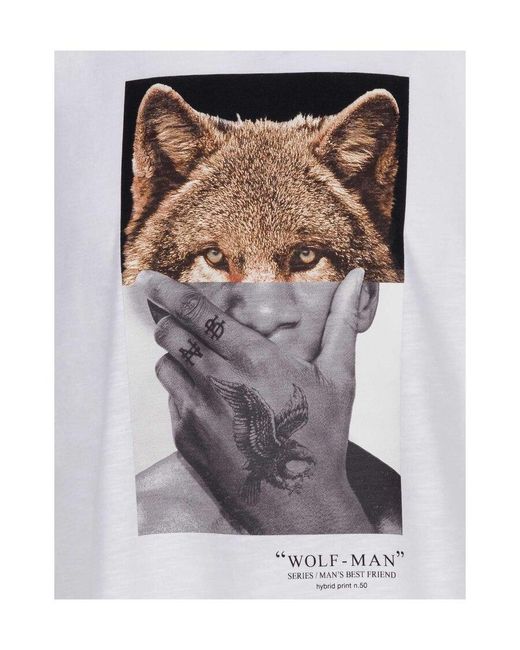 Neil Barrett White Printed T-Shirt for men
