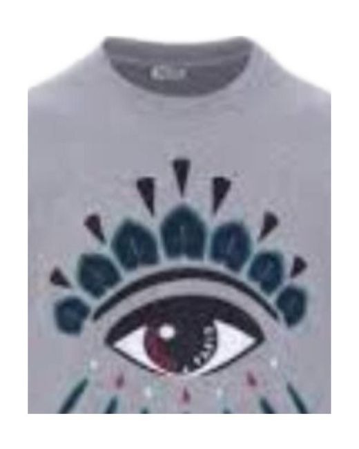 KENZO Gray Round-Necked Sweater for men