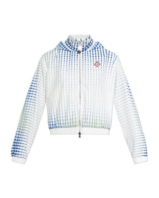 Casablanca Blue Gradient Zip-Up Hooded Jacket