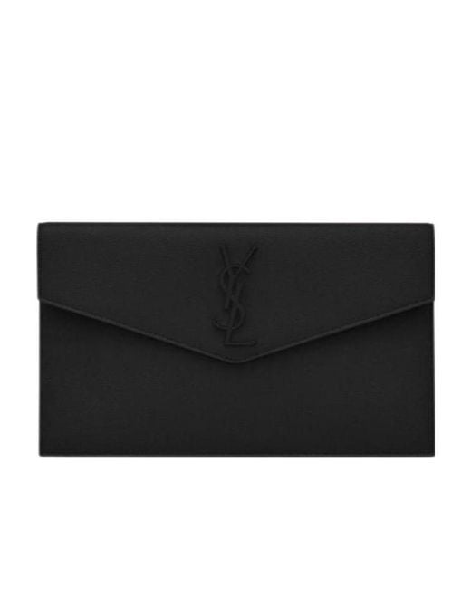 Saint Laurent Black Updown Logo Plaque Pouch