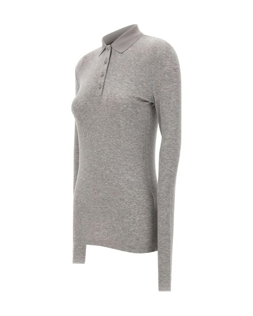 Entire studios Gray Long Sleeve Polo T-Shirt
