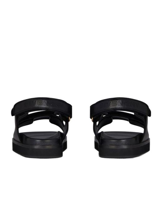 Givenchy Black 4G Strap Sandals
