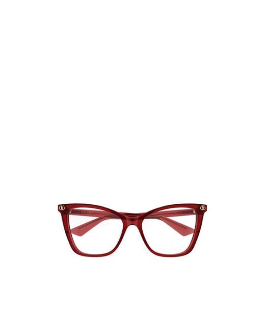 Gucci Red Cat-Eye Eyeglasses