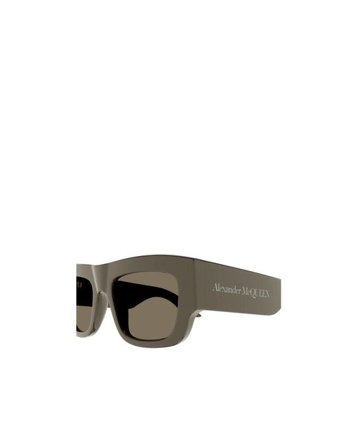 McQueen Brown Eyewear Square Frame Sunglasses for men