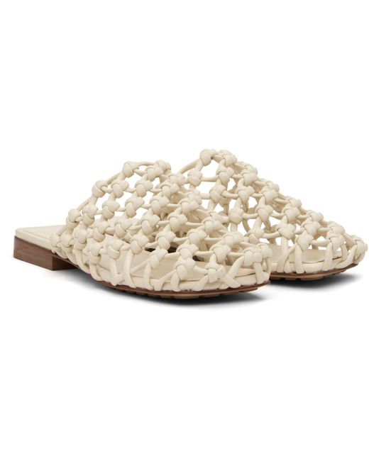 Bottega Veneta White Slingback Mules