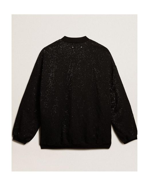 Golden Goose Deluxe Brand Black Sequin-Embellished Buttoned Cardigan for men