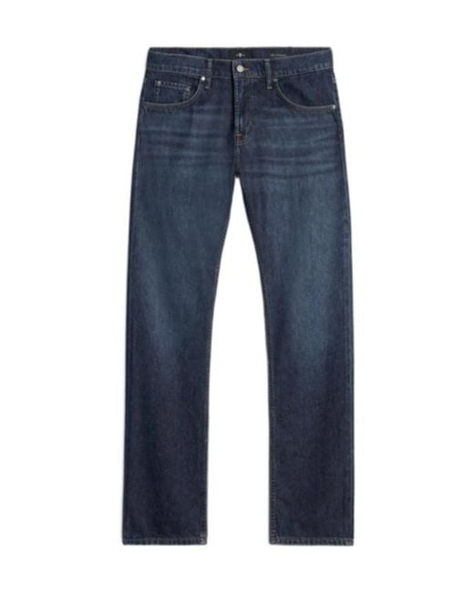 7 For All Mankind Blue The Straight Jeans for men