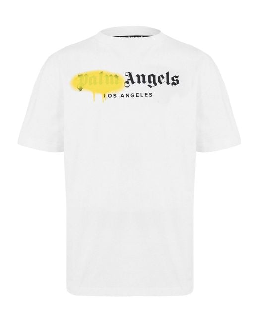 Palm Angels White Crew-Neck Short-Sleeve T-Shirt for men