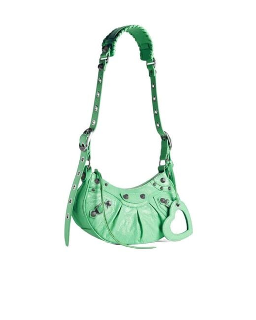Balenciaga Green Le Cagole Zipped Xs Shoulder Bag