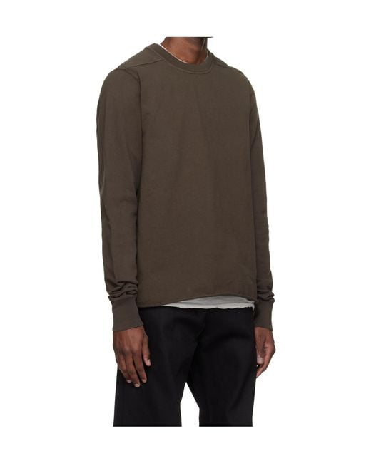 Rick Owens Gray Temple Crew Neck Sweatshirt for men