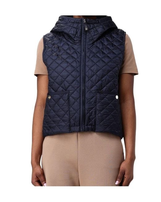 Max Mara Blue Hooded Vest