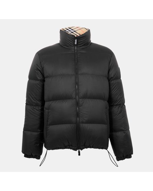 Burberry Brown Medium Check Down Jacket for men