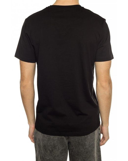 Moschino Black Logo-Print Cotton T-Shirt for men