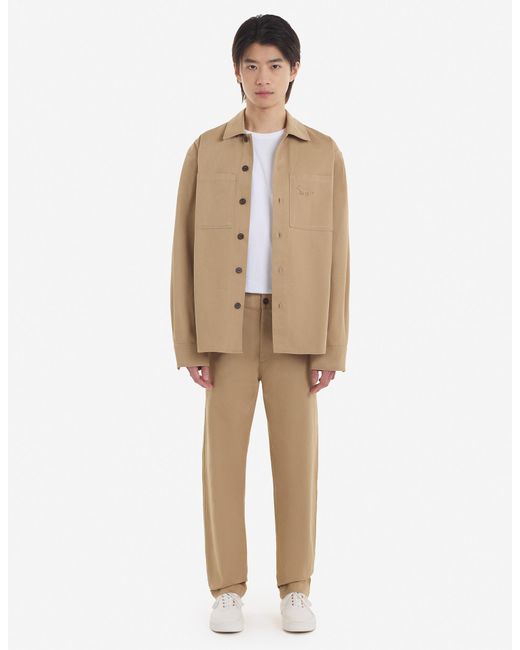 Maison Kitsuné Natural Cotton Chino Pants for men