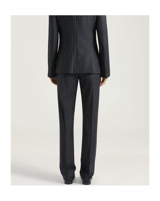 Givenchy Gray Striped Skinny Pants