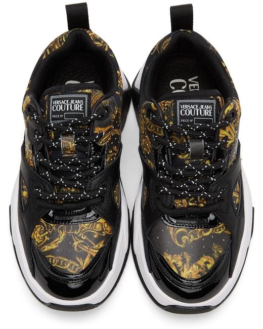 Versace Jeans Black Logo Casual Sports Shoes