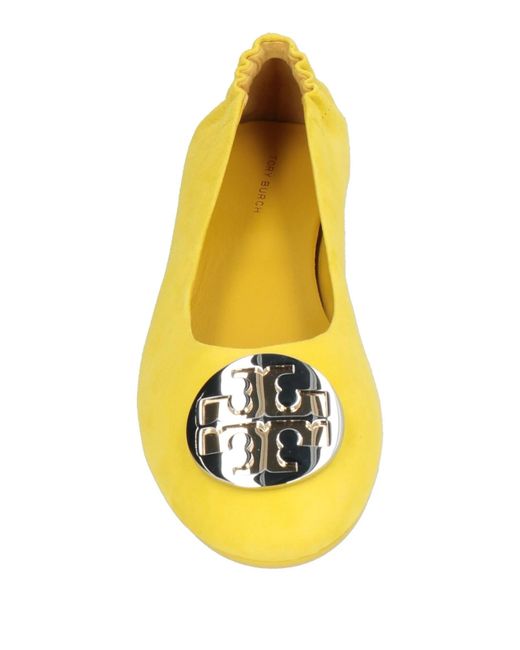 Tory Burch Yellow Round Toe Ballet Flats