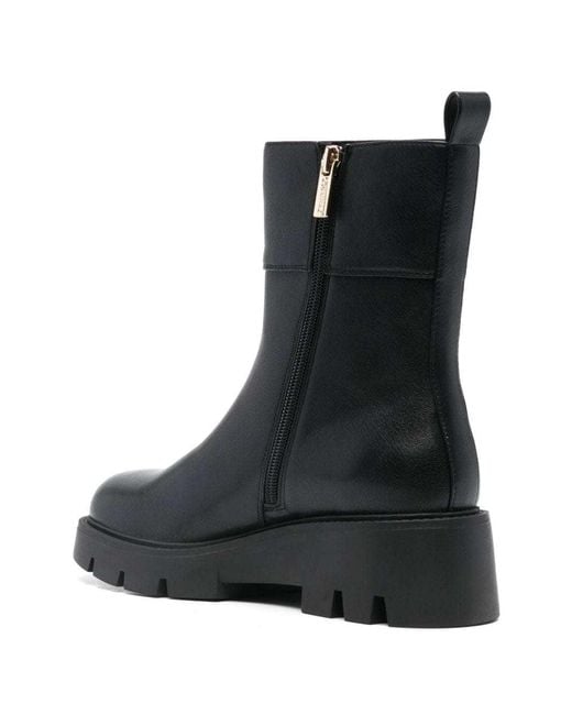 Twinset Black Logo-Plaque Boots