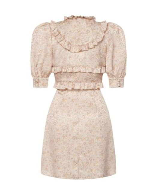 Alessandra Rich Natural Jacquard Mini Dress