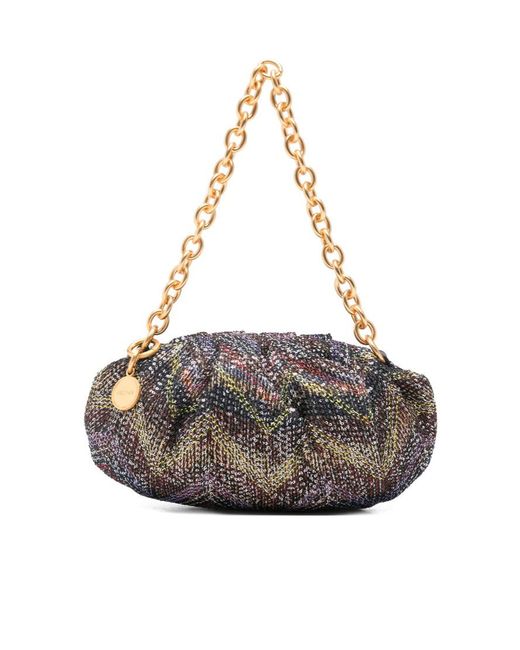 Missoni Gray Zigzag-Pattern Shoulder Bag