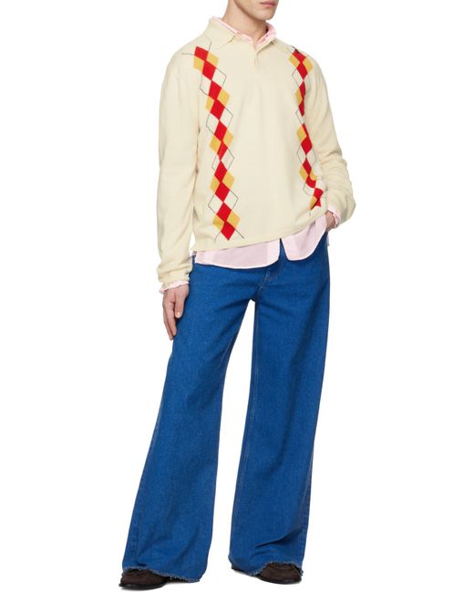 Marni Orange Tone-On-Tone Knitted Jumper for men