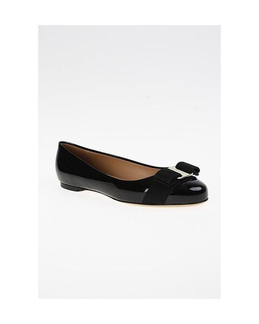 Ferragamo Black Ferragamo Varina Slip-On Flat Shoes