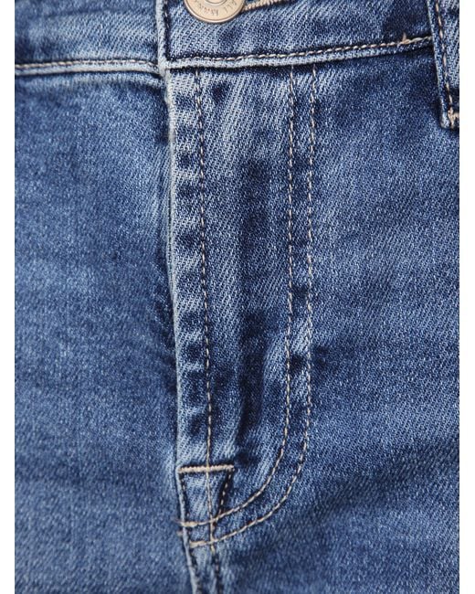 7 For All Mankind Blue Denim Trousers With Belt Loops