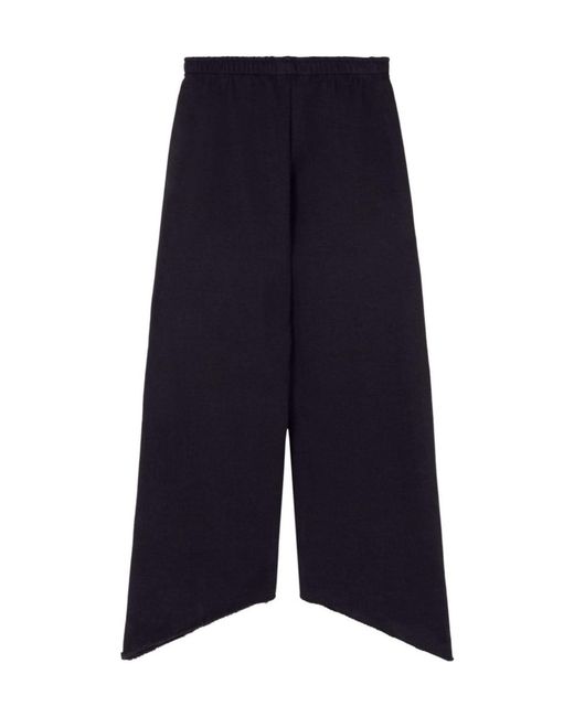 Barrow Blue Asymmetric Logo Printed Trousers