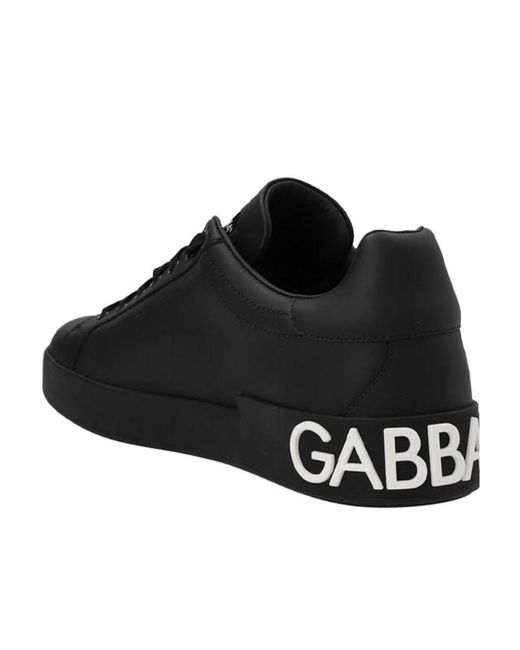 Dolce & Gabbana Black Logo Low-Cut Casual Sneakers for men