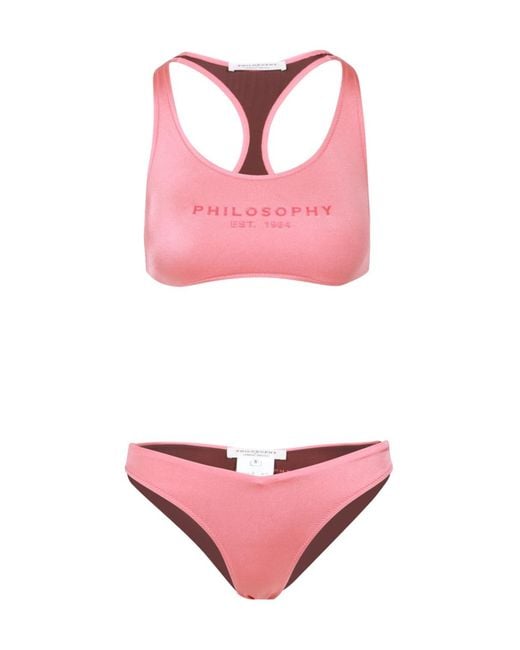Philosophy Di Lorenzo Serafini Pink Logo Bikini
