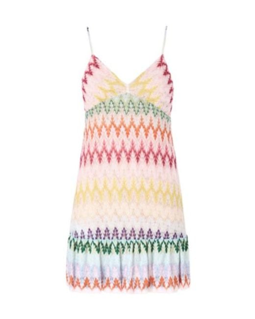 Missoni White Sleeveless Mini Dress
